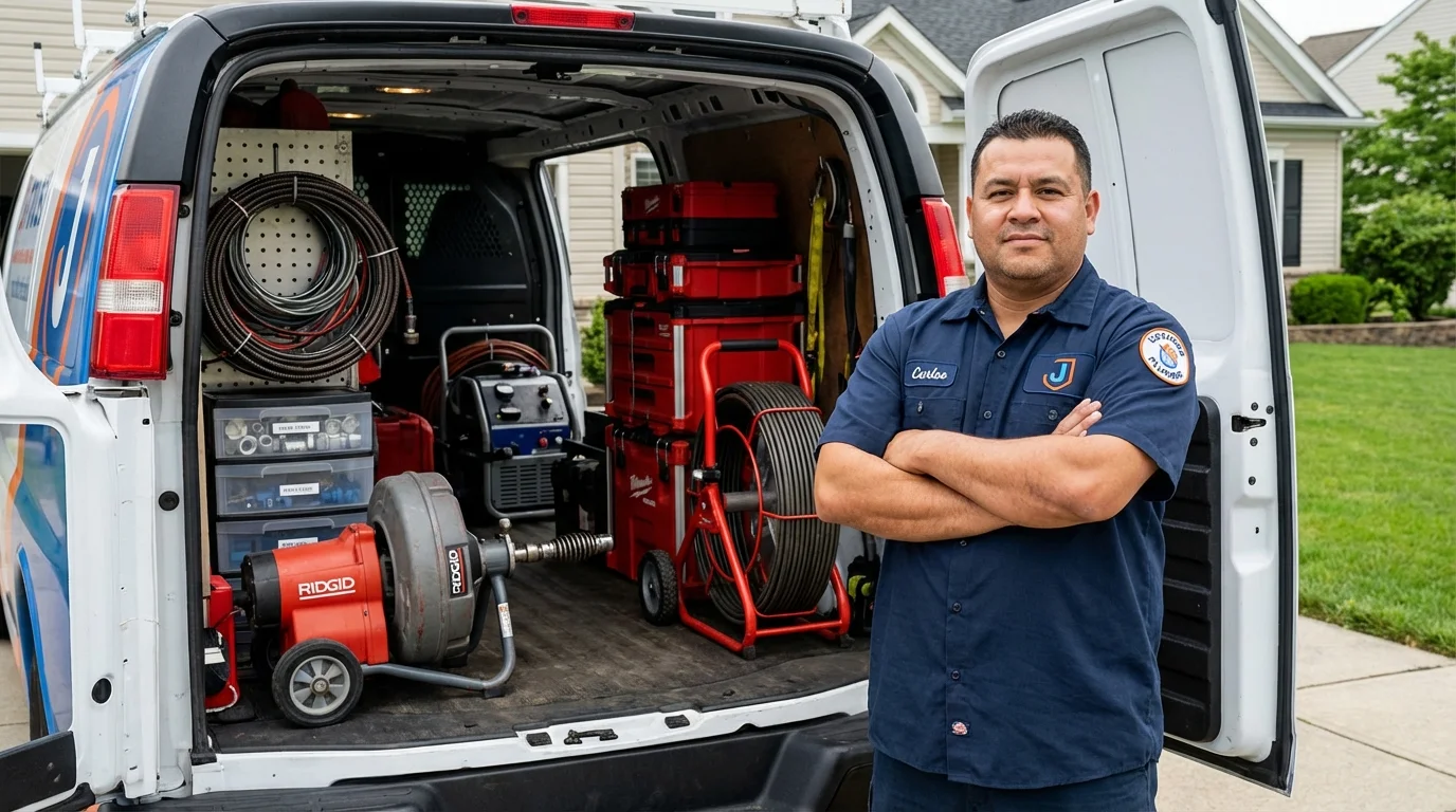 Professional drain cleaning equipment and Johns Plumbing LLC plumber in Lithia Springs
